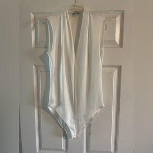 Zara White Bodysuit Size Large